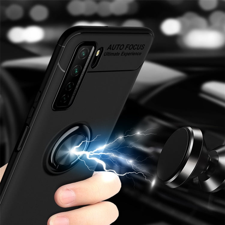 For Huawei Nova 7 SE Metal Ring Holder 360 Degree Rotating TPU Case