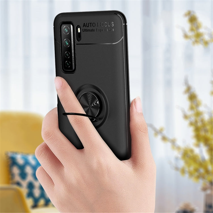 For Huawei Nova 7 SE Metal Ring Holder 360 Degree Rotating TPU Case