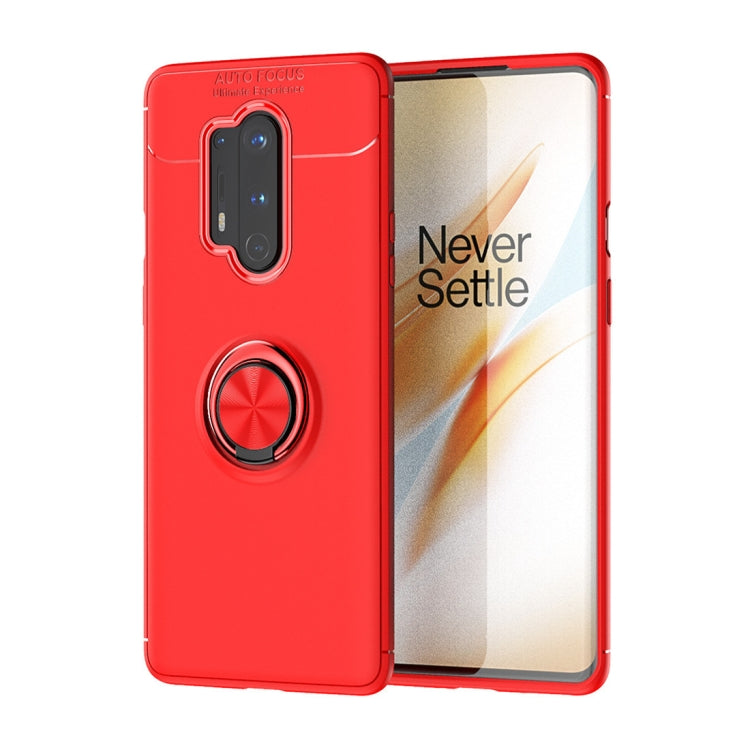 For Oneplus 8 Pro Metal Ring Holder 360 Degree Rotating TPU Case