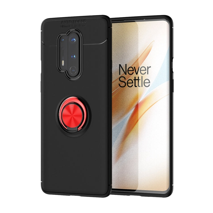For Oneplus 8 Pro Metal Ring Holder 360 Degree Rotating TPU Case
