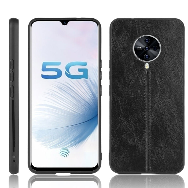For Vivo S6 Shockproof Sewing Cow Pattern Skin PC + PU + TPU Case