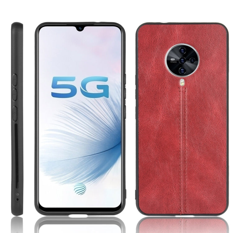 For Vivo S6 Shockproof Sewing Cow Pattern Skin PC + PU + TPU Case