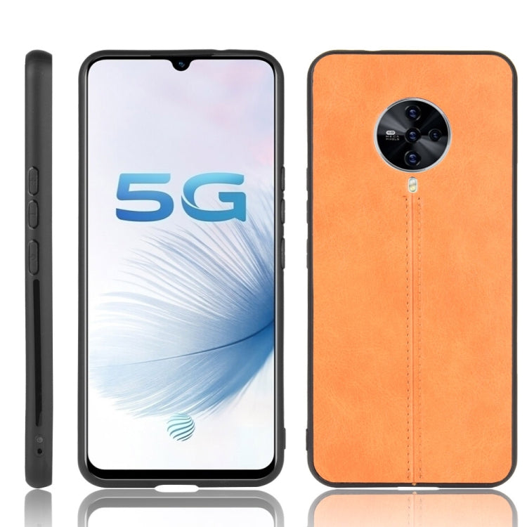 For Vivo S6 Shockproof Sewing Cow Pattern Skin PC + PU + TPU Case