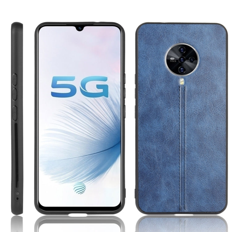 For Vivo S6 Shockproof Sewing Cow Pattern Skin PC + PU + TPU Case