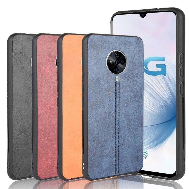 For Vivo S6 Shockproof Sewing Cow Pattern Skin PC + PU + TPU Case