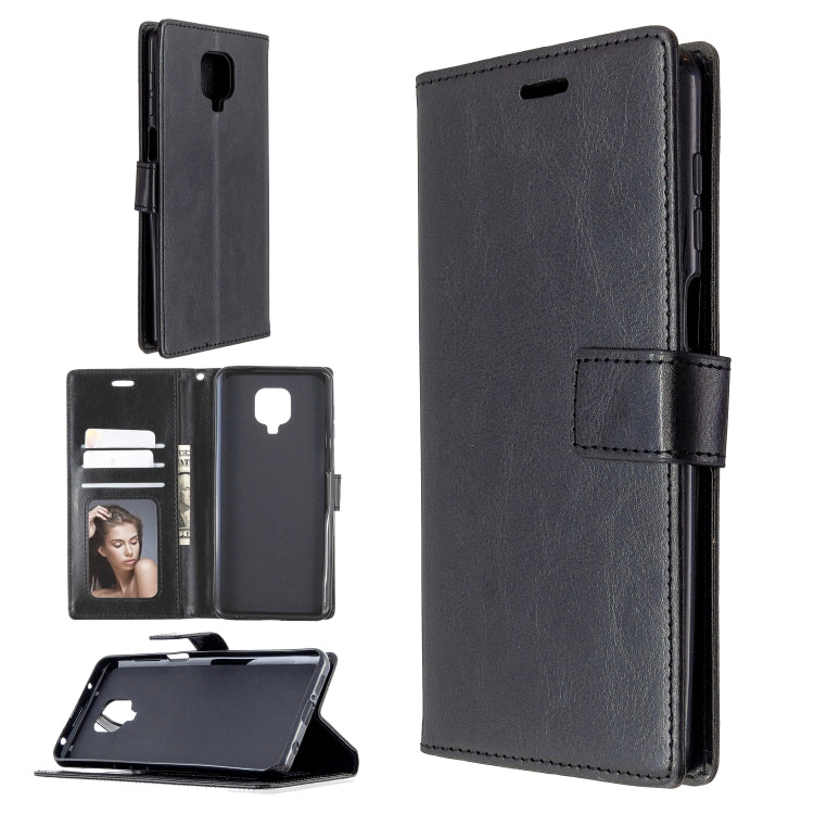 For Xiaomi Redmi Note9 Pro/Redmi Note 9s Crazy Horse Texture Horizontal Flip Leather Case with Holder & Card Slots & Wallet & Photo Frame