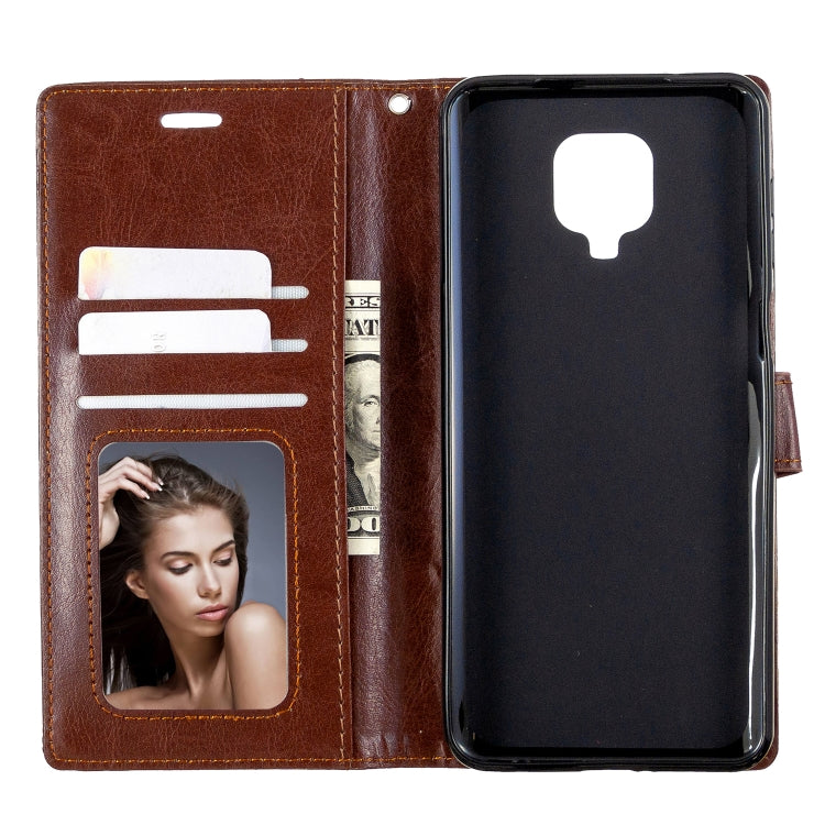 For Xiaomi Redmi Note9 Pro/Redmi Note 9s Crazy Horse Texture Horizontal Flip Leather Case with Holder & Card Slots & Wallet & Photo Frame