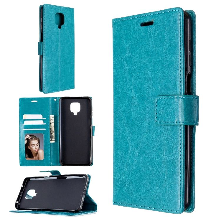 For Xiaomi Redmi Note9 Pro/Redmi Note 9s Crazy Horse Texture Horizontal Flip Leather Case with Holder & Card Slots & Wallet & Photo Frame