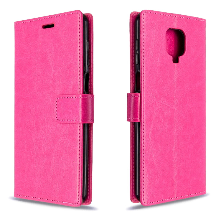 For Xiaomi Redmi Note9 Pro/Redmi Note 9s Crazy Horse Texture Horizontal Flip Leather Case with Holder & Card Slots & Wallet & Photo Frame