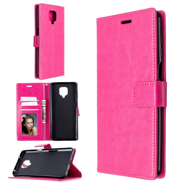 For Xiaomi Redmi Note9 Pro/Redmi Note 9s Crazy Horse Texture Horizontal Flip Leather Case with Holder & Card Slots & Wallet & Photo Frame