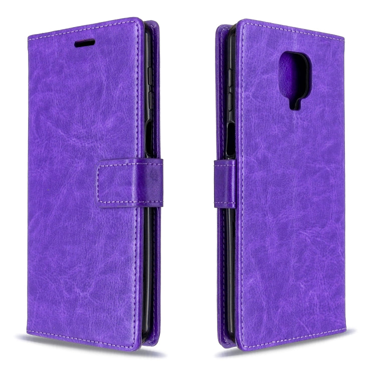 For Xiaomi Redmi Note9 Pro/Redmi Note 9s Crazy Horse Texture Horizontal Flip Leather Case with Holder & Card Slots & Wallet & Photo Frame
