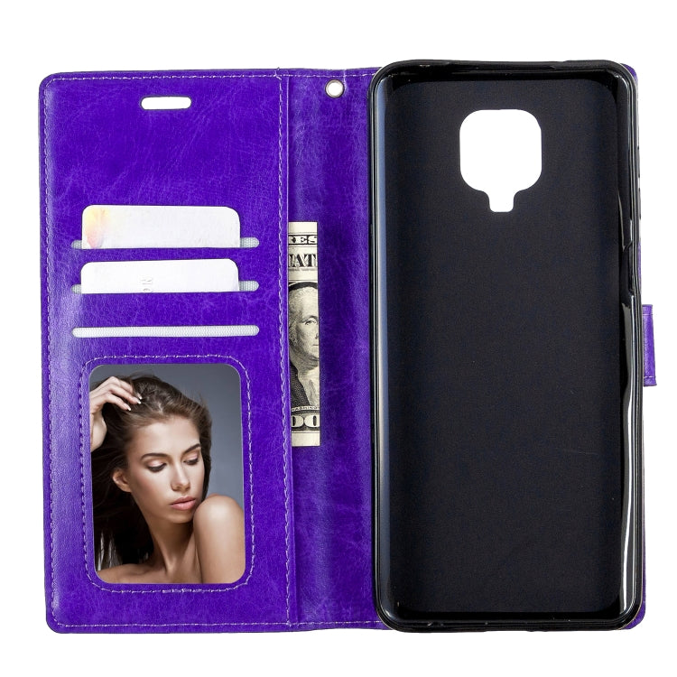 For Xiaomi Redmi Note9 Pro/Redmi Note 9s Crazy Horse Texture Horizontal Flip Leather Case with Holder & Card Slots & Wallet & Photo Frame