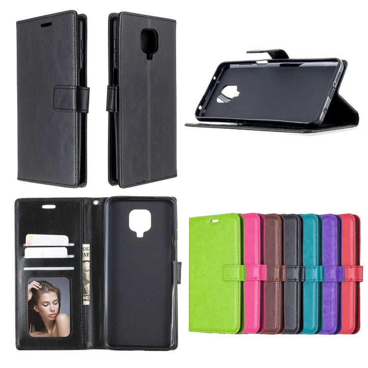 For Xiaomi Redmi Note9 Pro/Redmi Note 9s Crazy Horse Texture Horizontal Flip Leather Case with Holder & Card Slots & Wallet & Photo Frame