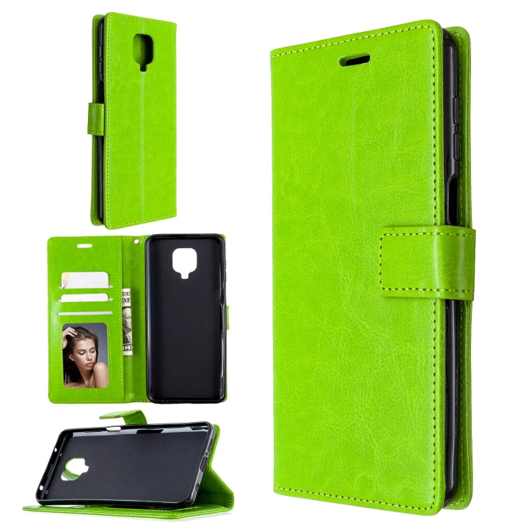 For Xiaomi Redmi Note9 Pro/Redmi Note 9s Crazy Horse Texture Horizontal Flip Leather Case with Holder & Card Slots & Wallet & Photo Frame