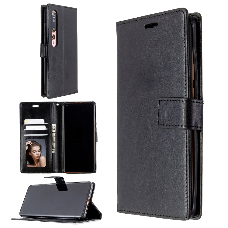 For xiaomi 10 Crazy Horse Texture Horizontal Flip Leather Case with Holder & Card Slots & Wallet & Photo Frame