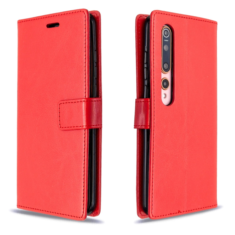 For xiaomi 10 Crazy Horse Texture Horizontal Flip Leather Case with Holder & Card Slots & Wallet & Photo Frame