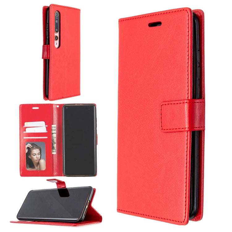 For xiaomi 10 Crazy Horse Texture Horizontal Flip Leather Case with Holder & Card Slots & Wallet & Photo Frame