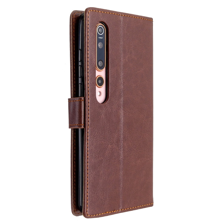 For xiaomi 10 Crazy Horse Texture Horizontal Flip Leather Case with Holder & Card Slots & Wallet & Photo Frame