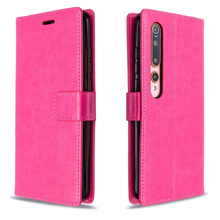 For xiaomi 10 Crazy Horse Texture Horizontal Flip Leather Case with Holder & Card Slots & Wallet & Photo Frame