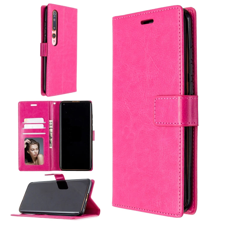 For xiaomi 10 Crazy Horse Texture Horizontal Flip Leather Case with Holder & Card Slots & Wallet & Photo Frame