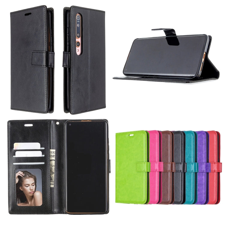 For xiaomi 10 Crazy Horse Texture Horizontal Flip Leather Case with Holder & Card Slots & Wallet & Photo Frame