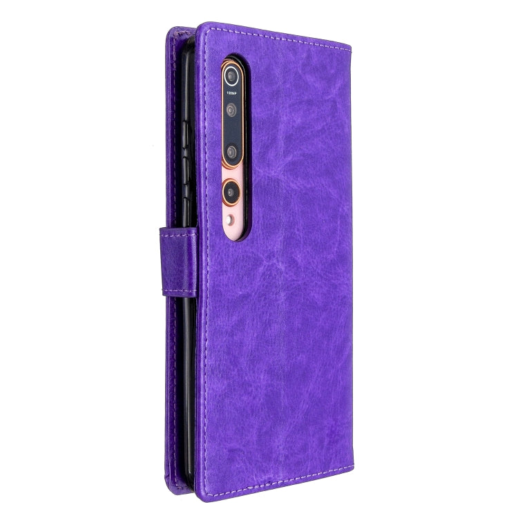 For xiaomi 10 Crazy Horse Texture Horizontal Flip Leather Case with Holder & Card Slots & Wallet & Photo Frame