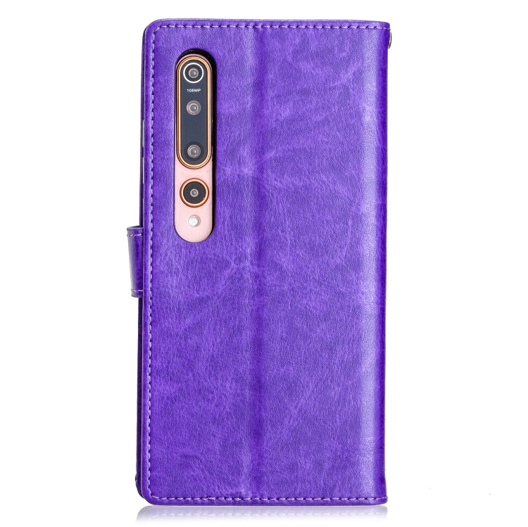 For xiaomi 10 Crazy Horse Texture Horizontal Flip Leather Case with Holder & Card Slots & Wallet & Photo Frame