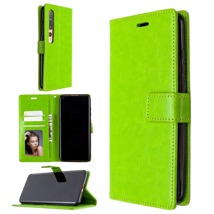 For xiaomi 10 Crazy Horse Texture Horizontal Flip Leather Case with Holder & Card Slots & Wallet & Photo Frame