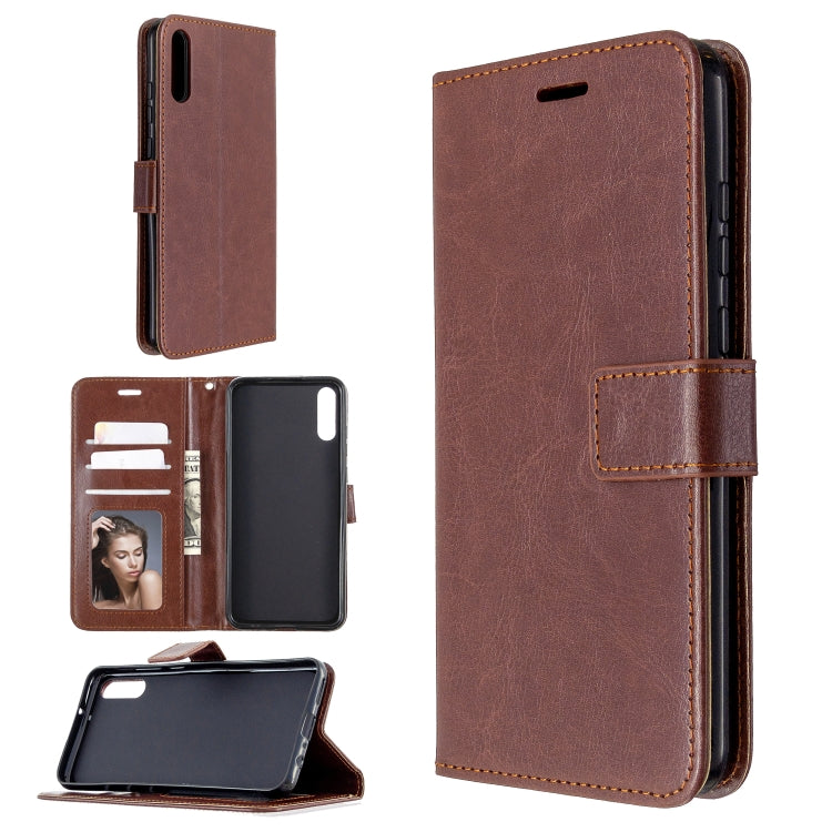 For Huawei Enjoy 10E Crazy Horse Texture Horizontal Flip Leather Case with Holder & Card Slots & Wallet & Photo Frame