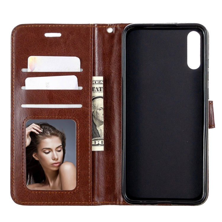 For Huawei Enjoy 10E Crazy Horse Texture Horizontal Flip Leather Case with Holder & Card Slots & Wallet & Photo Frame