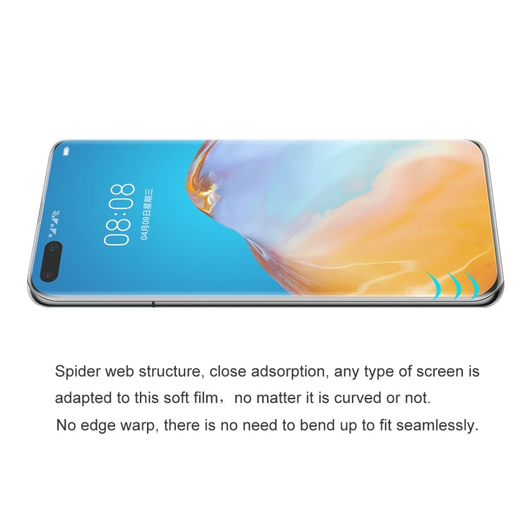 For Huawei P40 Pro 2 PCS ENKAY Hat-Prince 0.1mm 3D Full Screen Protector Explosion-proof Hydrogel Film