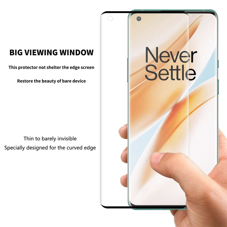 For OnePlus 8 Pro ENKAY Hat-Prince 0.26mm 9H 3D Explosion-proof Full Screen Curved Heat Bending Tempered Glass Film