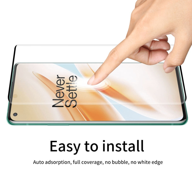 For OnePlus 8 Pro ENKAY Hat-Prince 0.26mm 9H 3D Explosion-proof Full Screen Curved Heat Bending Tempered Glass Film