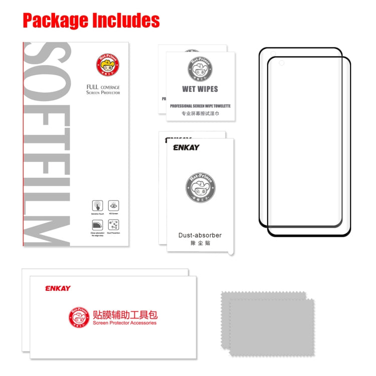 For Xiaomi Mi 10 / Mi 10 Pro 2 PCS ENKAY Hat-Prince 3D Full Screen PET Curved Hot Bending HD Screen Protector Soft Film