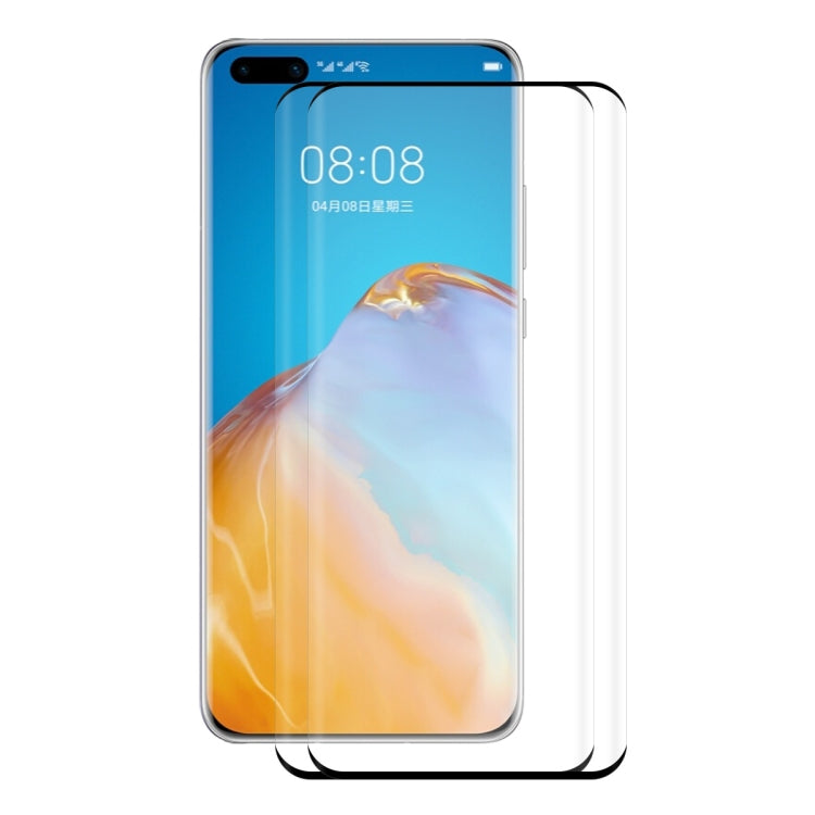 For Huawei P40 Pro 2 PCS ENKAY Hat-Prince 3D Full Screen PET Curved Hot Bending HD Screen Protector Soft Film