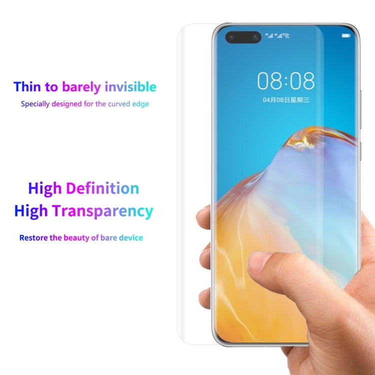 For Huawei P40 Pro 2 PCS ENKAY Hat-Prince 3D Full Screen PET Curved Hot Bending HD Screen Protector Soft Film