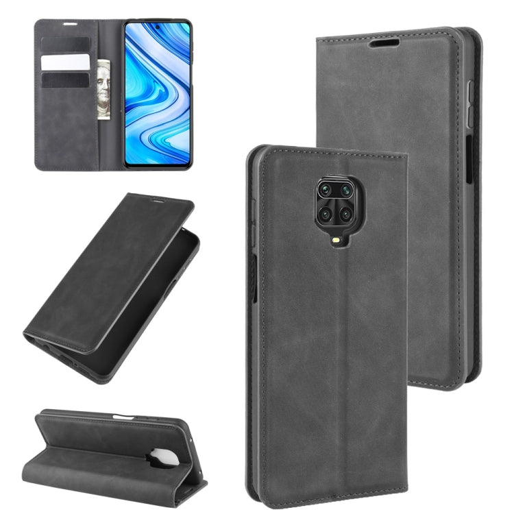 For Xiaomi Redmi Note 9 Pro / Note 9S / Note 9 Pro Max Retro-skin Business Magnetic Suction Leather Case with Holder & Card Slots & Wallet