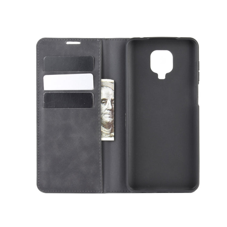 For Xiaomi Redmi Note 9 Pro / Note 9S / Note 9 Pro Max Retro-skin Business Magnetic Suction Leather Case with Holder & Card Slots & Wallet