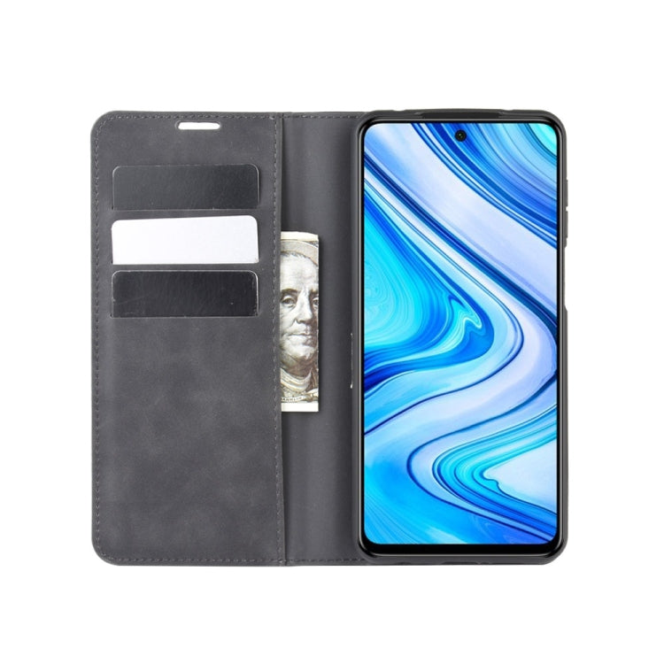 For Xiaomi Redmi Note 9 Pro / Note 9S / Note 9 Pro Max Retro-skin Business Magnetic Suction Leather Case with Holder & Card Slots & Wallet