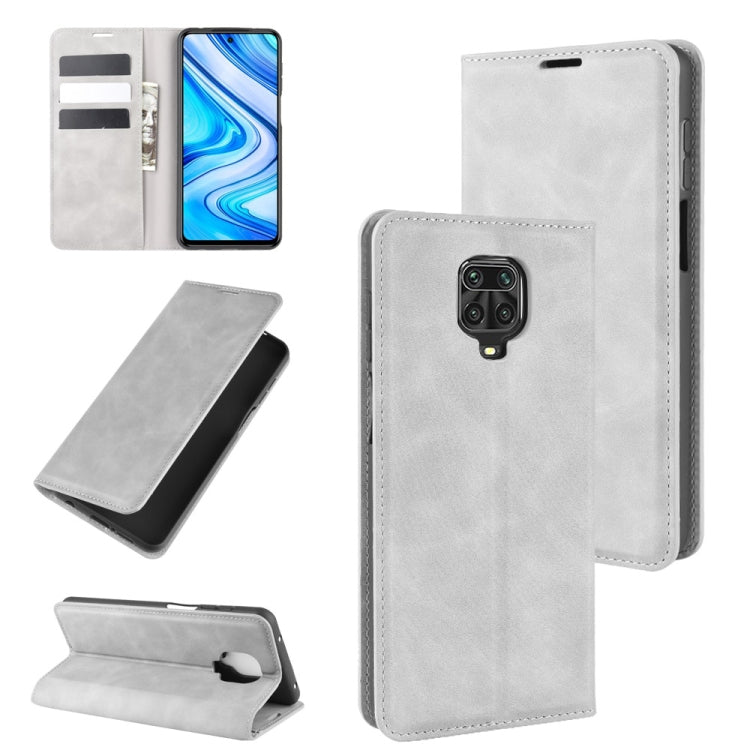 For Xiaomi Redmi Note 9 Pro / Note 9S / Note 9 Pro Max Retro-skin Business Magnetic Suction Leather Case with Holder & Card Slots & Wallet