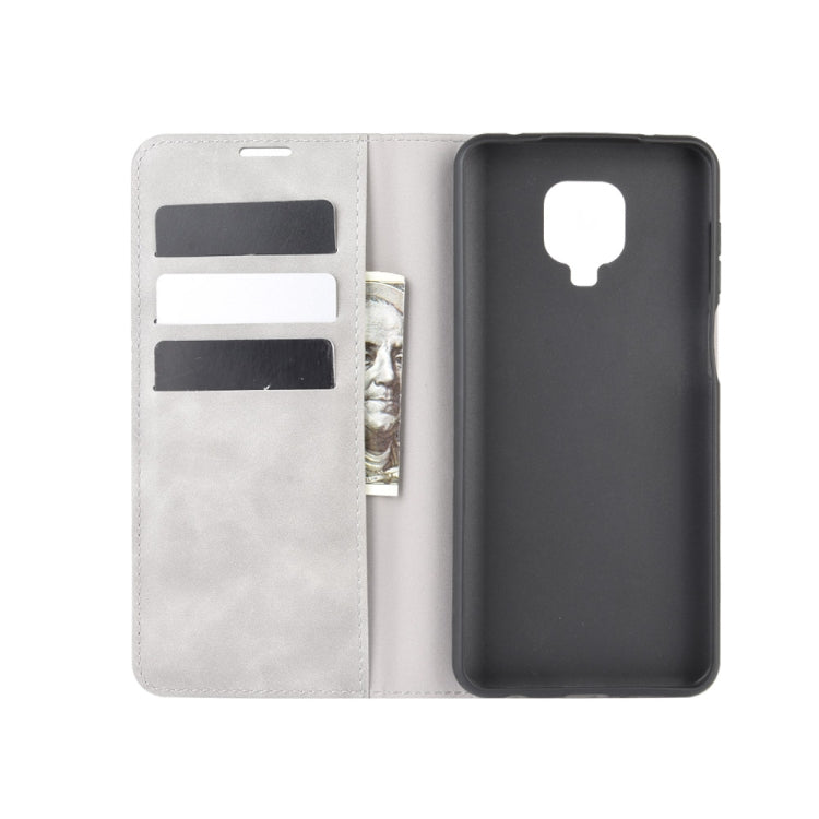 For Xiaomi Redmi Note 9 Pro / Note 9S / Note 9 Pro Max Retro-skin Business Magnetic Suction Leather Case with Holder & Card Slots & Wallet
