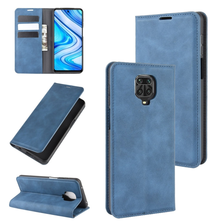 For Xiaomi Redmi Note 9 Pro / Note 9S / Note 9 Pro Max Retro-skin Business Magnetic Suction Leather Case with Holder & Card Slots & Wallet