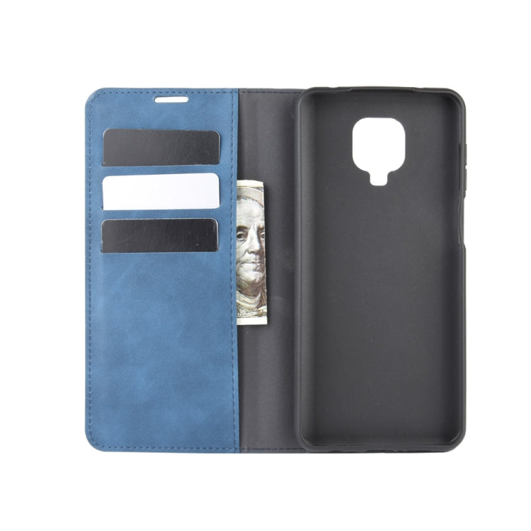 For Xiaomi Redmi Note 9 Pro / Note 9S / Note 9 Pro Max Retro-skin Business Magnetic Suction Leather Case with Holder & Card Slots & Wallet