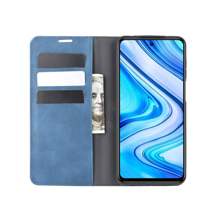 For Xiaomi Redmi Note 9 Pro / Note 9S / Note 9 Pro Max Retro-skin Business Magnetic Suction Leather Case with Holder & Card Slots & Wallet