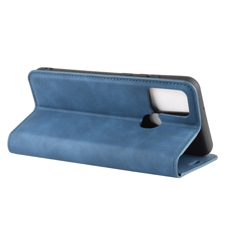 For Huawei Honor Play 9A Retro-skin Business Magnetic Suction Leather Case with Holder & Card Slots & Wallet