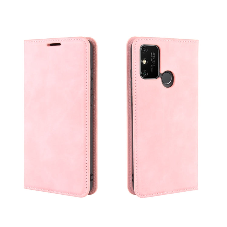 For Huawei Honor Play 9A Retro-skin Business Magnetic Suction Leather Case with Holder & Card Slots & Wallet
