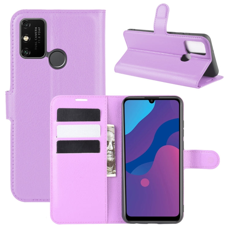 For Huawei Honor Play 9A Litchi Texture Horizontal Flip Protective Case with Holder & Card Slots & Wallet