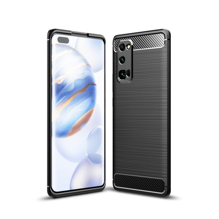 For Huawei Honor 30 Pro Brushed Texture Carbon Fiber TPU Case