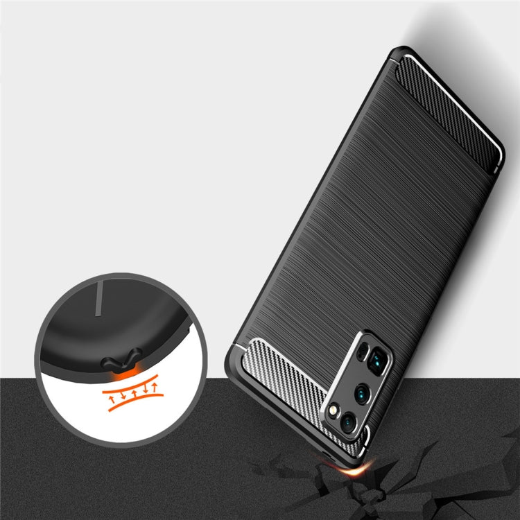 For Huawei Honor 30 Pro Brushed Texture Carbon Fiber TPU Case
