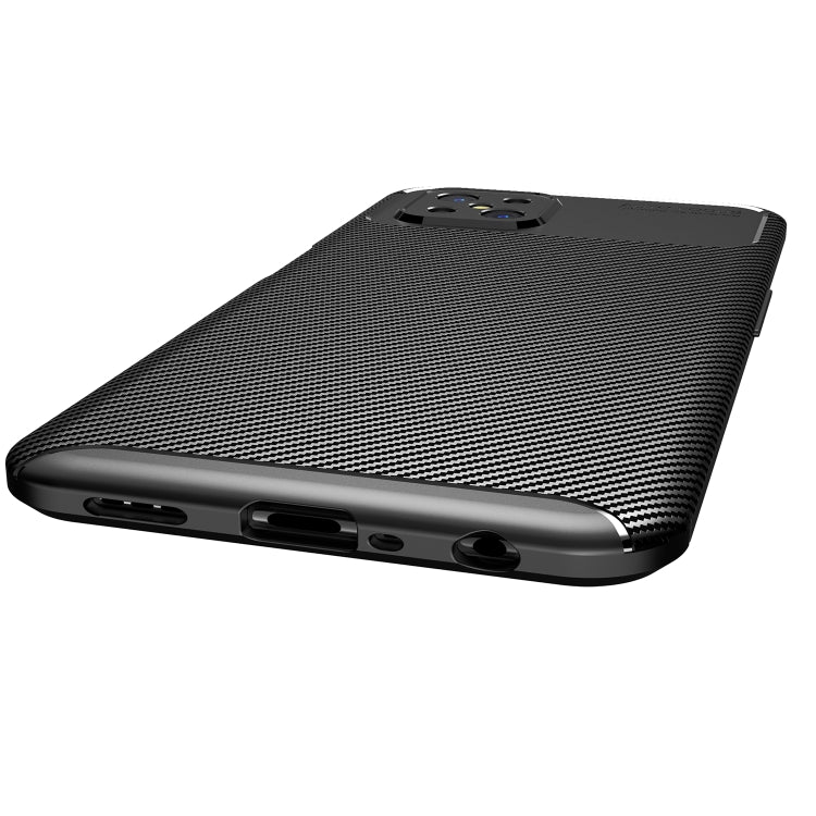 For OPPO A92s Carbon Fiber Texture Shockproof TPU Case